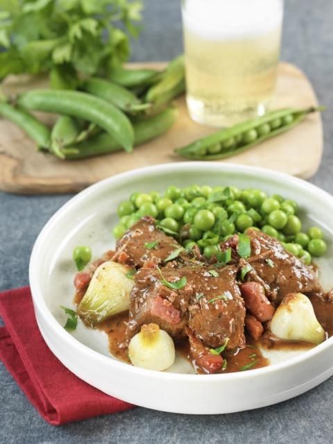 Sauté de veau au crémant d’Alsace