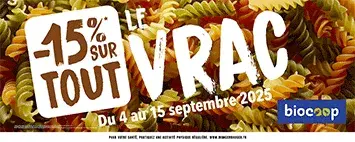 -15% sur le vrac ! -15% sur le vrac !